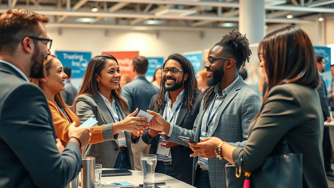 Business People smiling and shaking hands