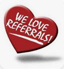 We Love Referrals Heart